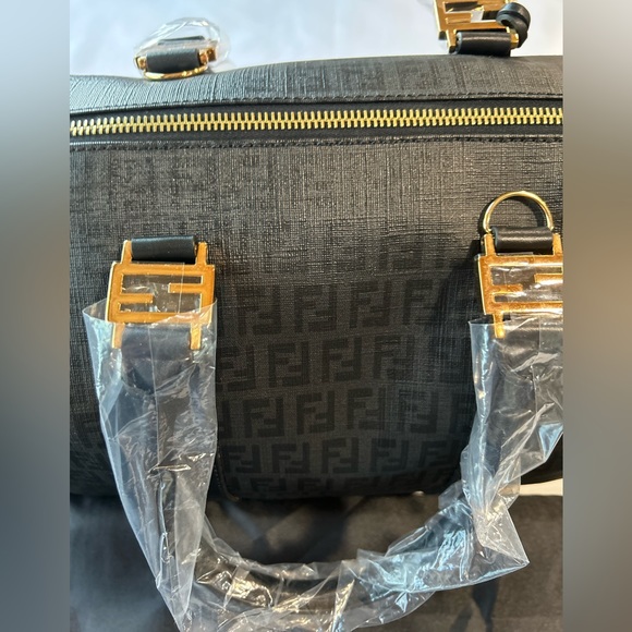 FENDI Baulotto Forever Zucchino brand new rare bag in gray and black top… - Picture 4 of 16